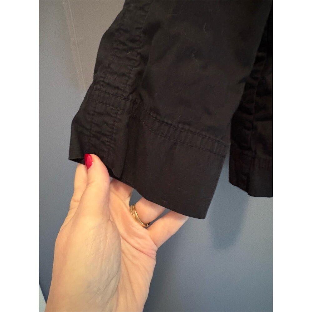 GAP Jacket Womens XL Black Lightweight Button Front Collared Casual - Picture 2 of 8